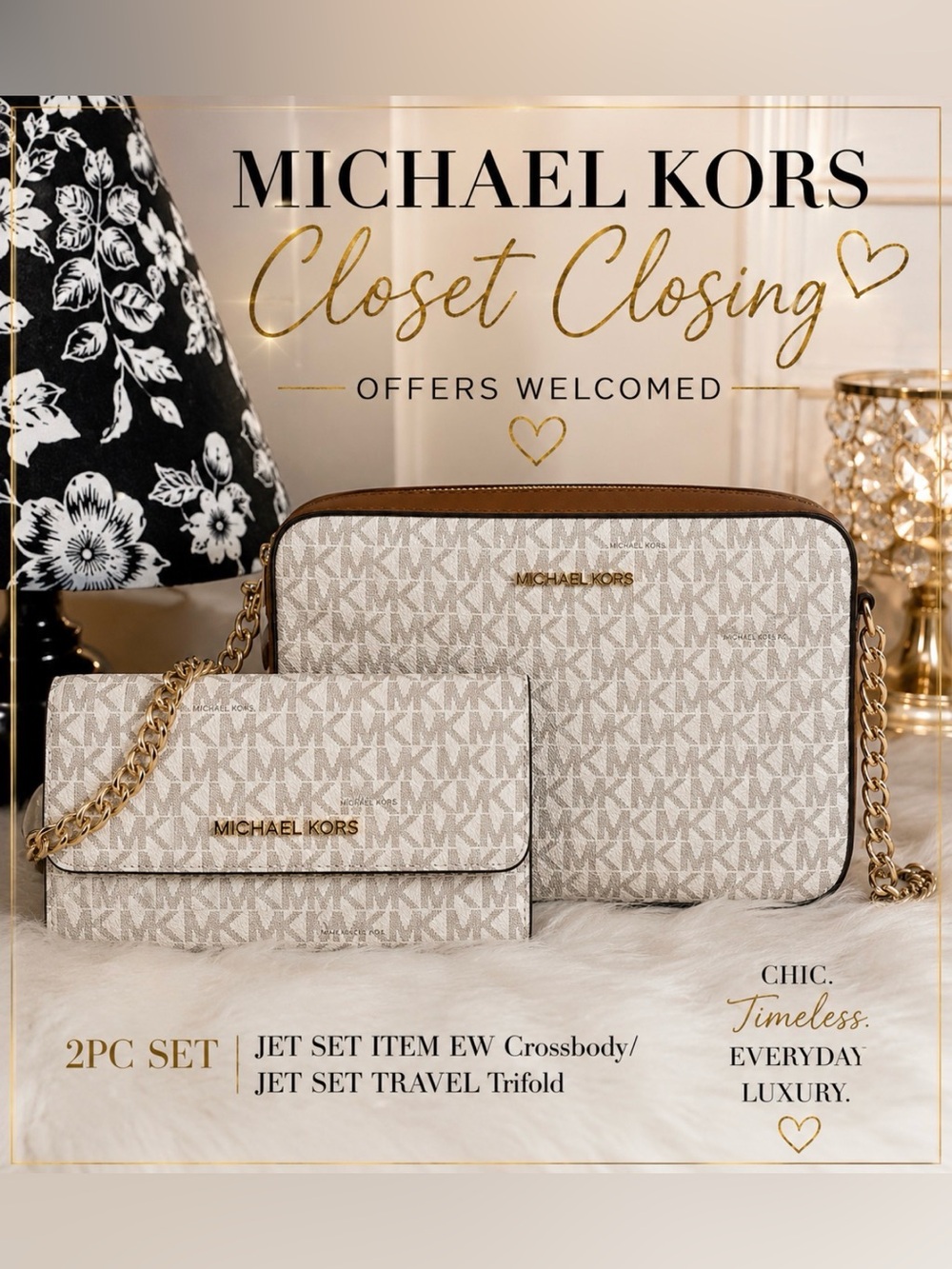 Michael Kors JET SET ITEM EW Crossbody/JET SET TRAVEL Trifold